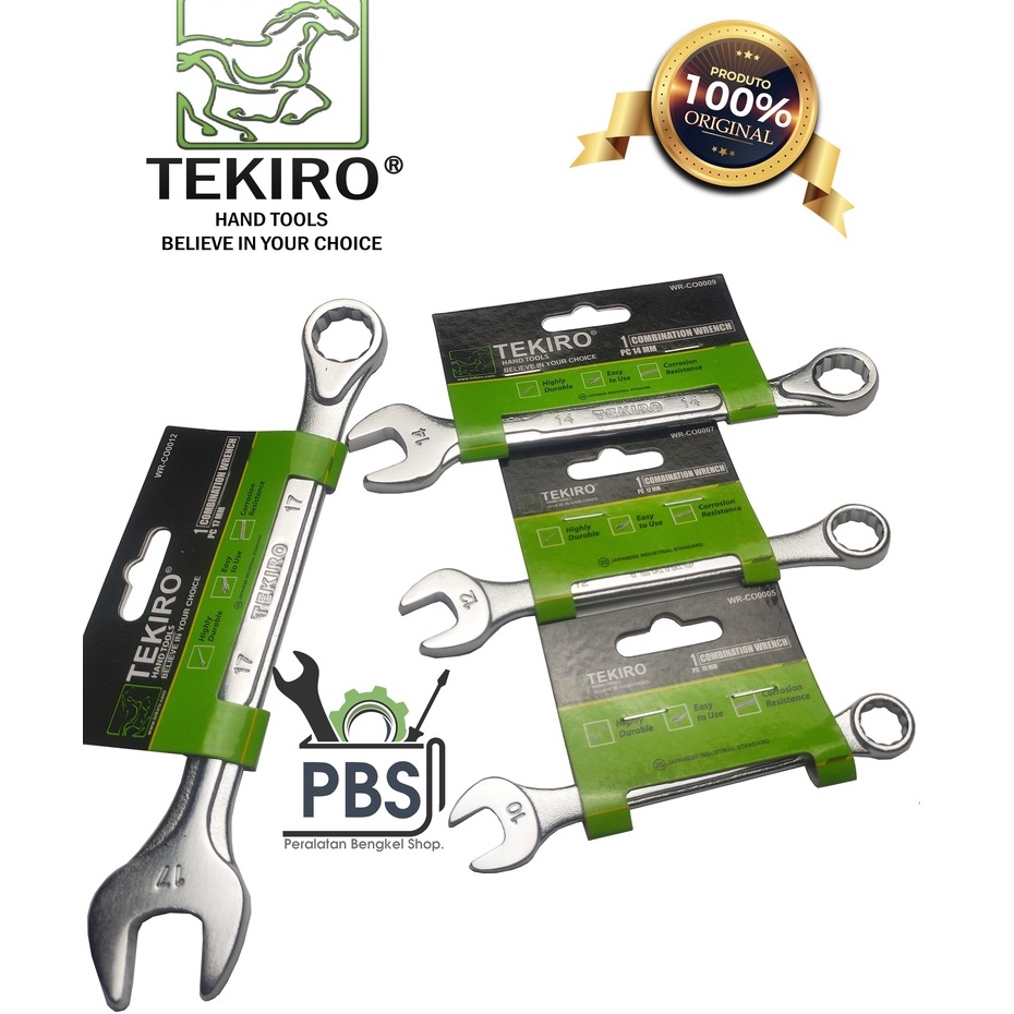 Kunci Ring Pas TEKIRO Original 4Pcs ukuran 10 mm -12 mm-14 mm-17 mm