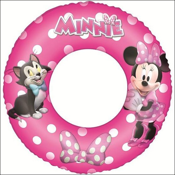 ban renang pelampung bulat minnie disney bestway 91040 swim ring pink