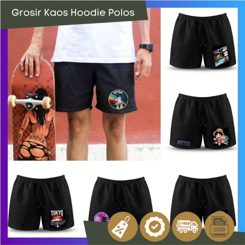 Promo Celana Pendek Pria Motif Anime / Celana Boxer Pria Dewasa Kartun / Celana Pendek Pria Dan Wanita Karakter / Celana Pendek Santai