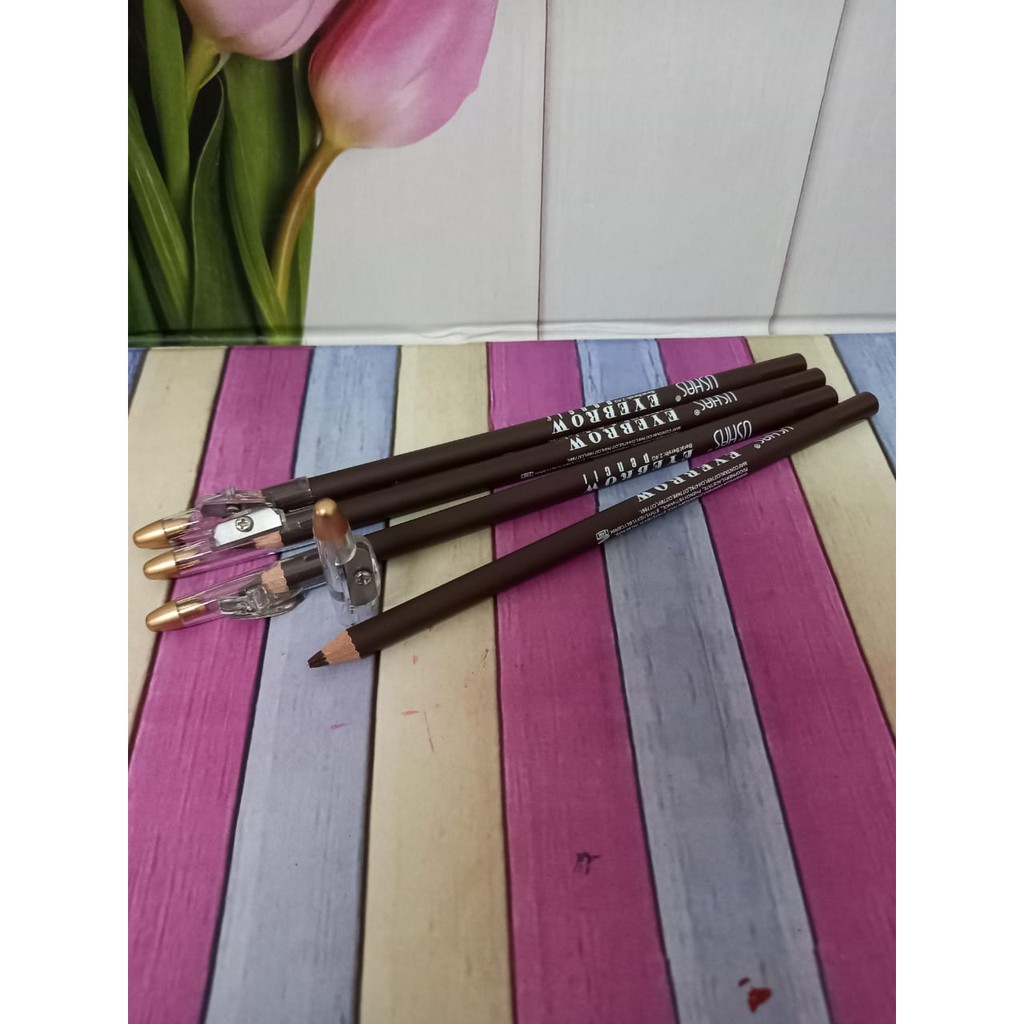 [ECER] EYEBROW/PENSIL ALIS USHAS PENSIL+RAUTAN HITAM - COKLAT