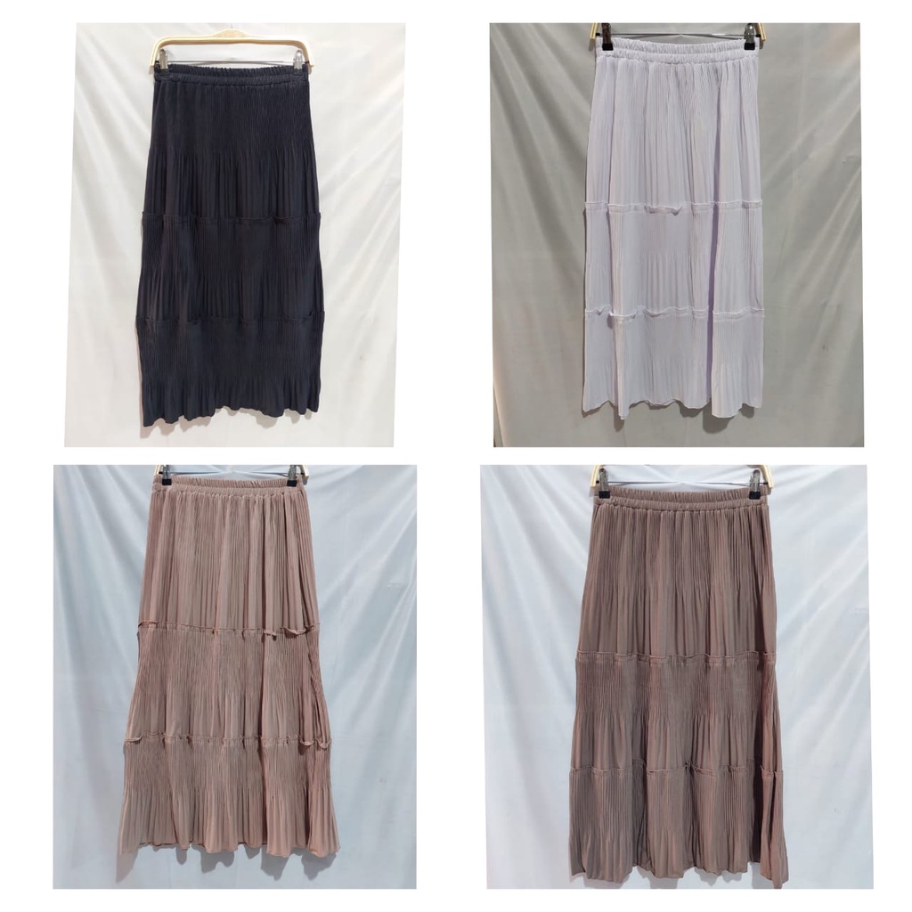 [ 129 ]  fashion Rok lidi Cabang / Rok susun Muslim