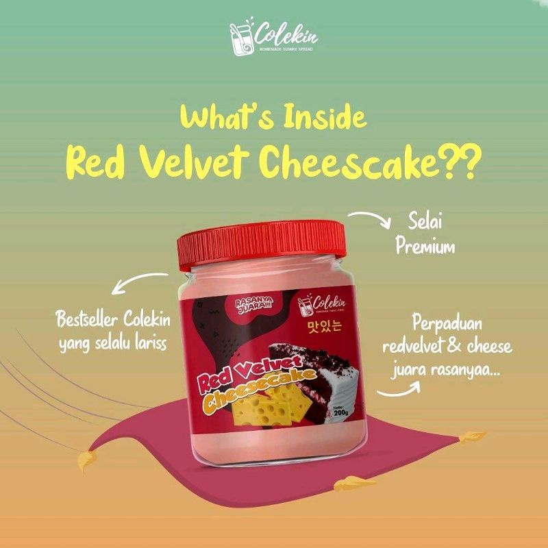 

Colekin - Selai Red Velvet Cheese Cake 200 gr Red Velvet Cheese Cake