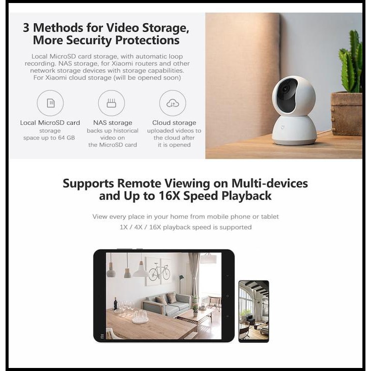 Xiaomi Cctv Mi Home Security Camera 360 1080P Global Yi Dome Mijia Ip Kamera Pengintai Terlaris
