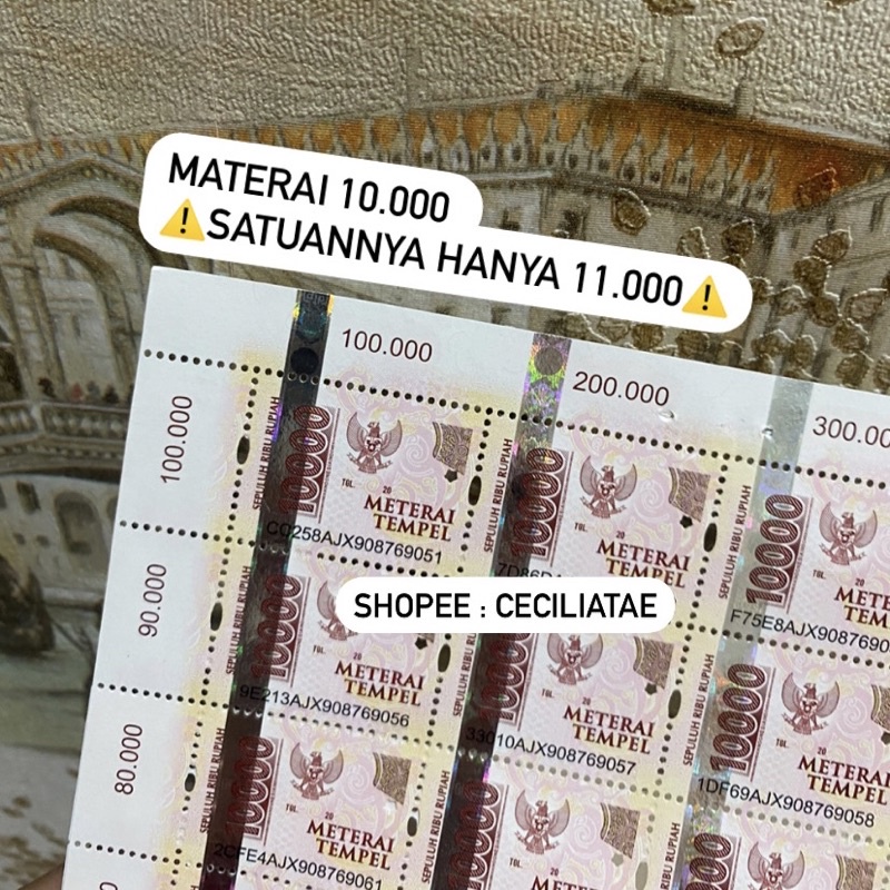 

[HARGA SATUAN, BACA DESC] MATERAI 10.000