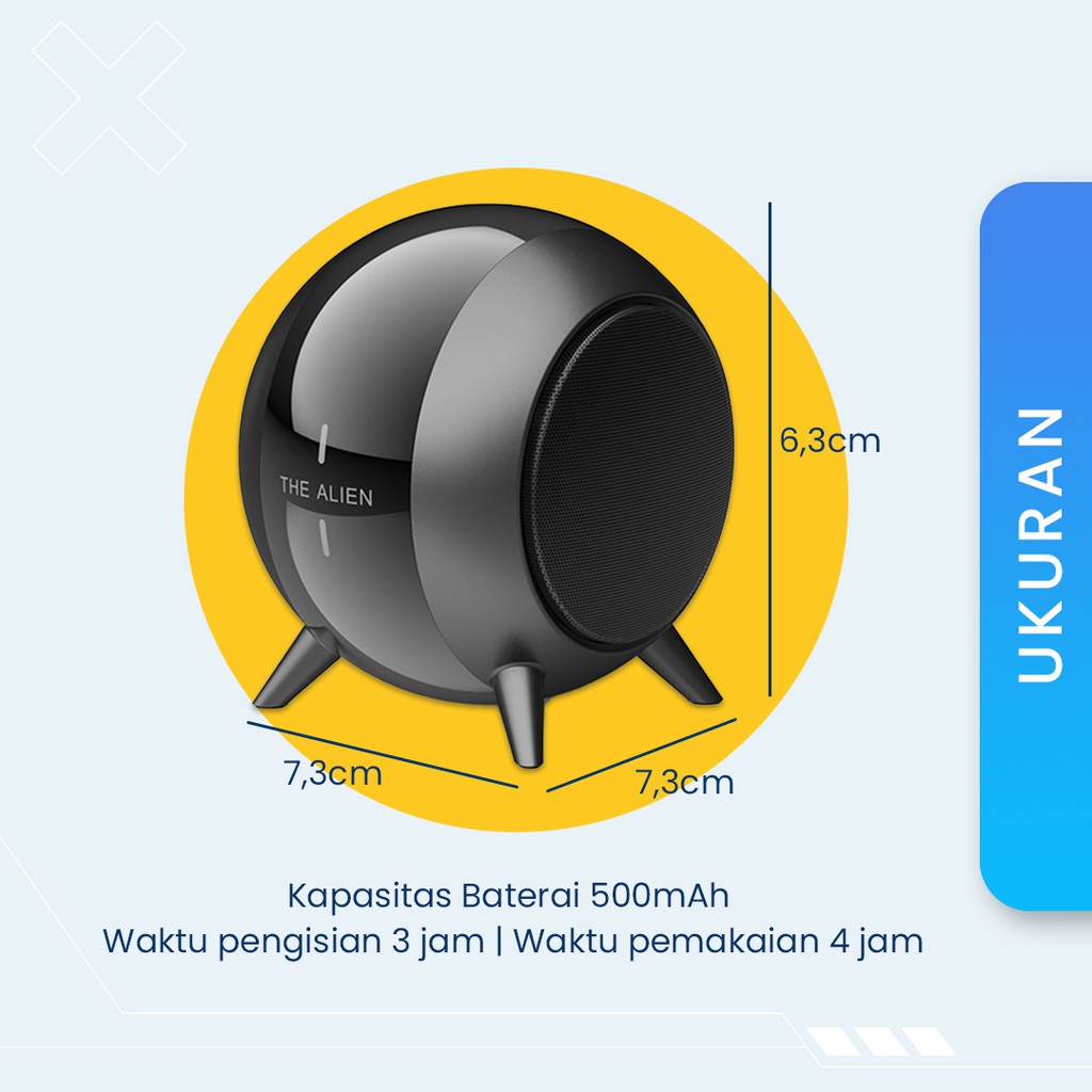 Speaker Bluetooth 5.0 Mini Wireless Portabel Bulat Original Import-4