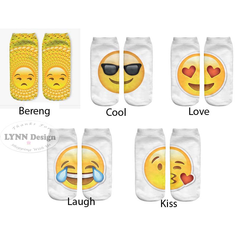 [Premium Impor] Kaos Kaki Emoji Anak2 hingga  Dewasa High Quality Sock Collection