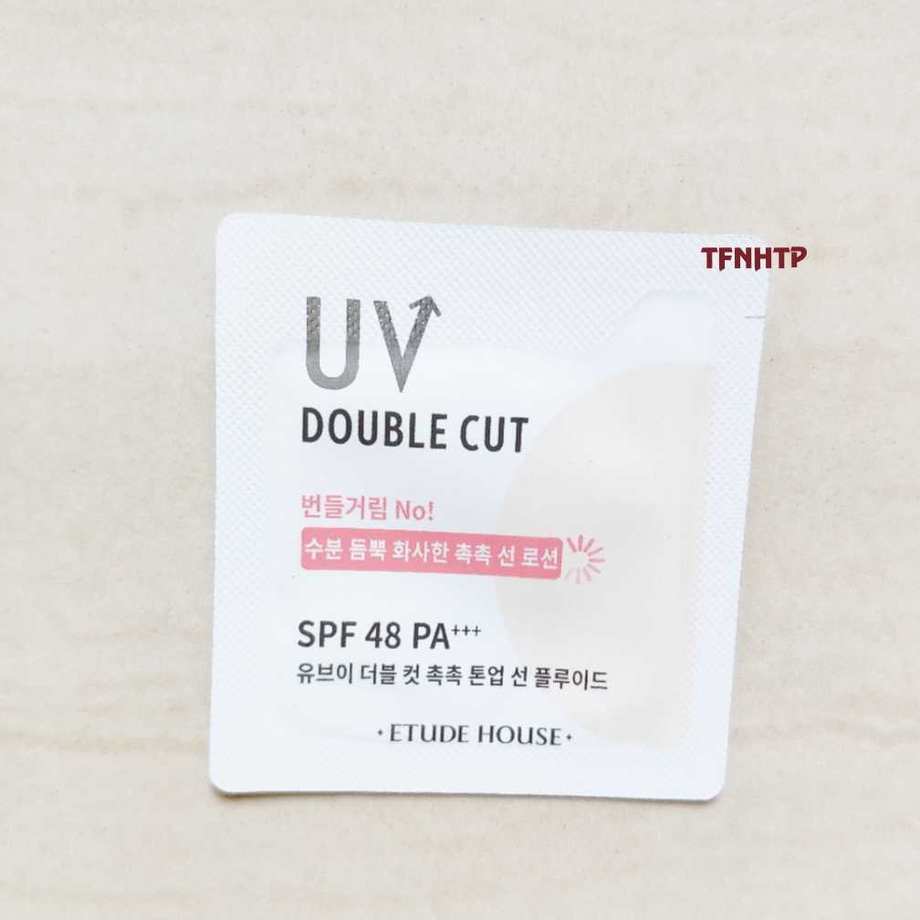 Etude House UV Double Cut Moisture Tone Up Sun Fluid SPF 48 PA+++ Sample Size 1mL
