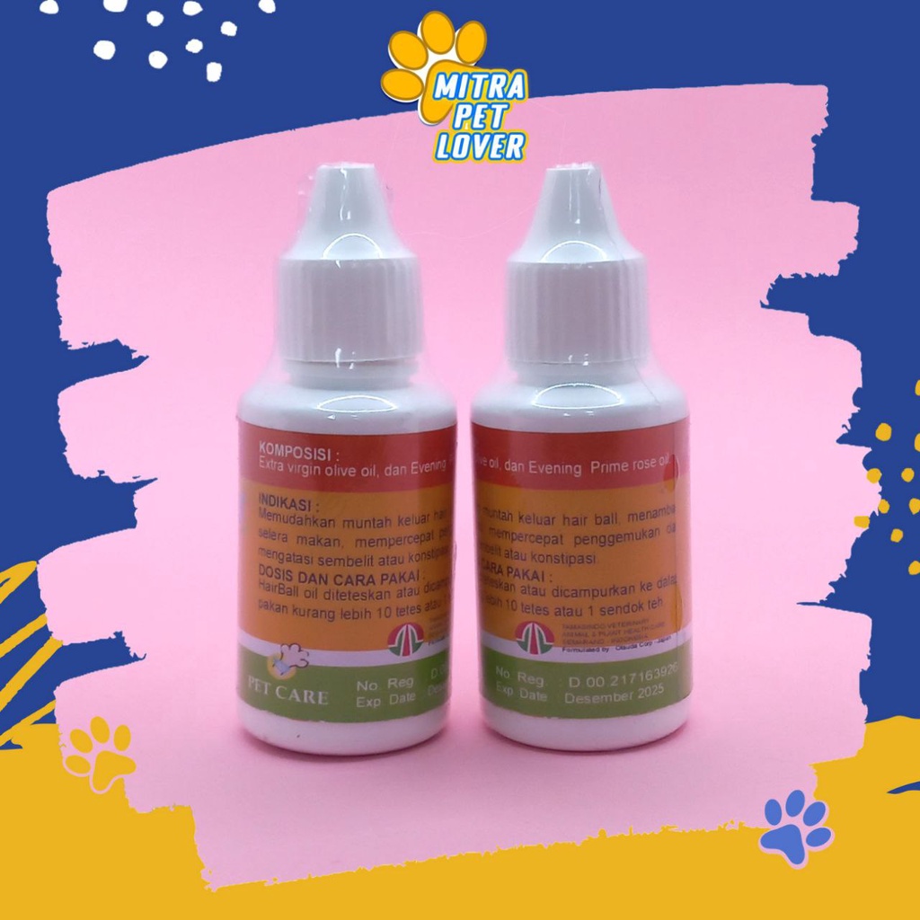 OBAT SEMBELIT KUCING - HAIRBALL OIL CAT 30 ML - LANCARKAN BAB ATASI KONTIPASI HAIR BALL PENCERNAAN KITTEN SEHAT NAFSU MAKAN - MURAH GARANSI KUALITAS ASLI ORIGINAL - PET ANIMAL VETERINARY TAMASINDO TETES &amp; VITAMIN HEWAN BINATANG PELIHARAAN MITRAPETLOVER