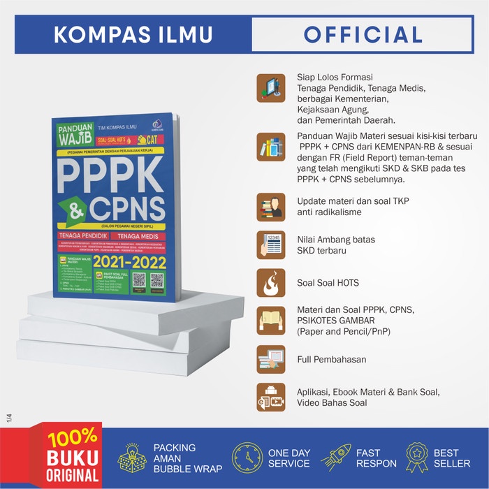 

GRATIS ONGKIR Buku PANDUAN WAJIB PPPK & CPNS ASN 2021-2022 TERBARU TERUPDATE KPL017