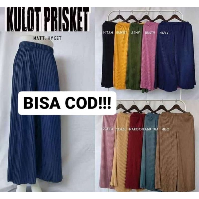 (BISA COD) CELANA KULOT MAYUNG / Celana Kulot Midi Plisket Lurus /Pleated pants / TERMURAH / TERBARU