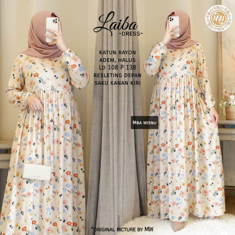 COD LAIBA , VIKA DRESS GAMIS ORI BY MBA WISNU TERLARIS