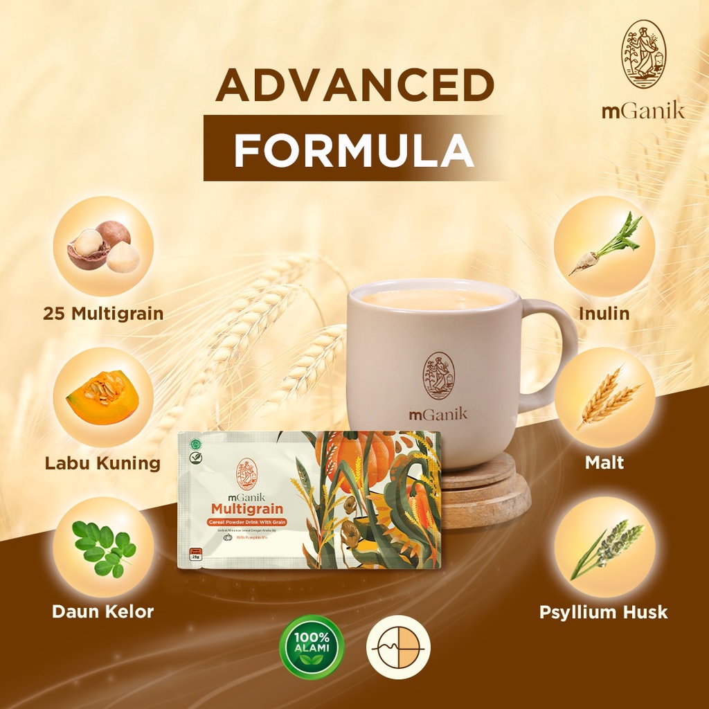 Mganik Multigrain 60 SACHET  FREE SHAKER,BUKU DAN MUG