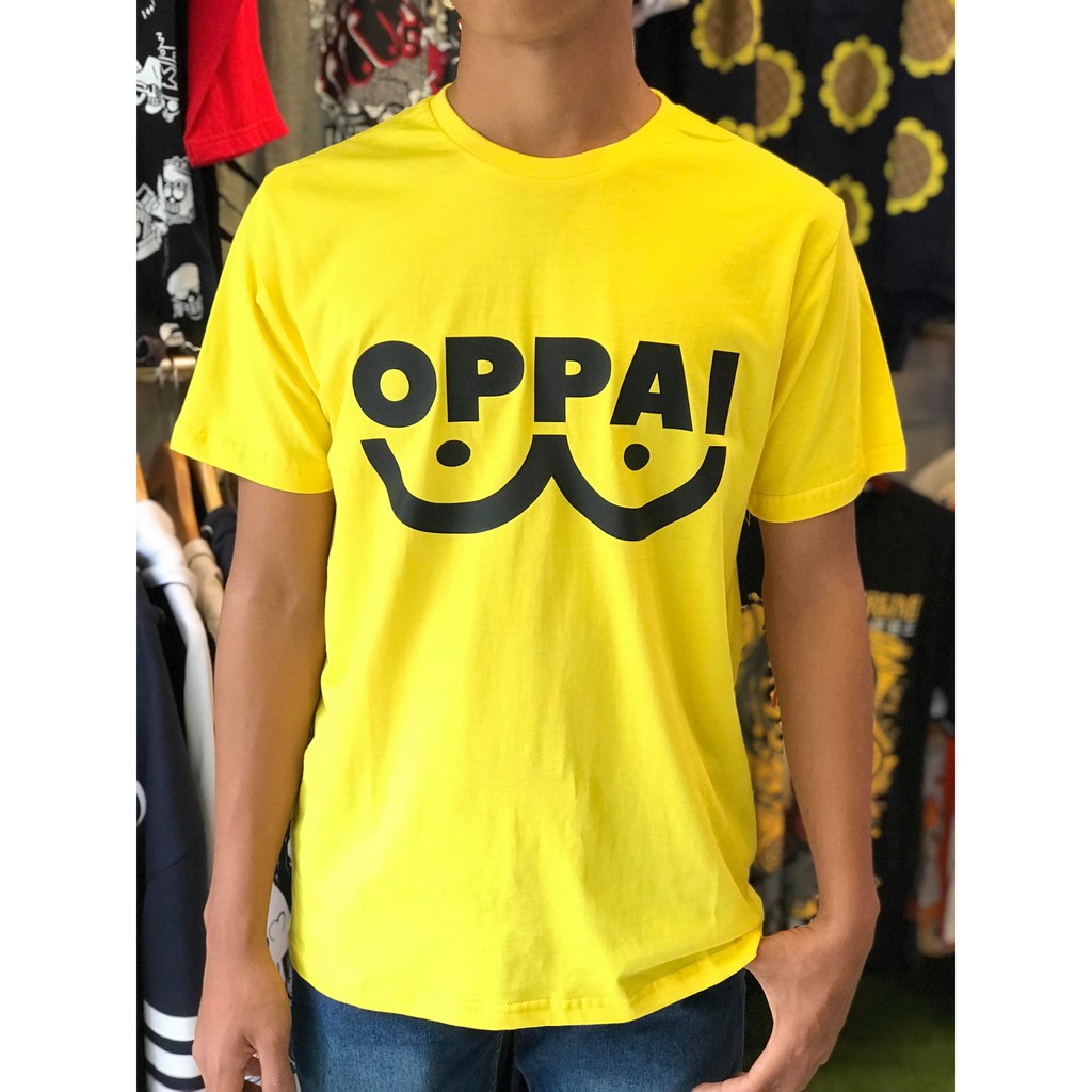 Kaos Distro Oppai Saitama Yellow One Punch Man Manga