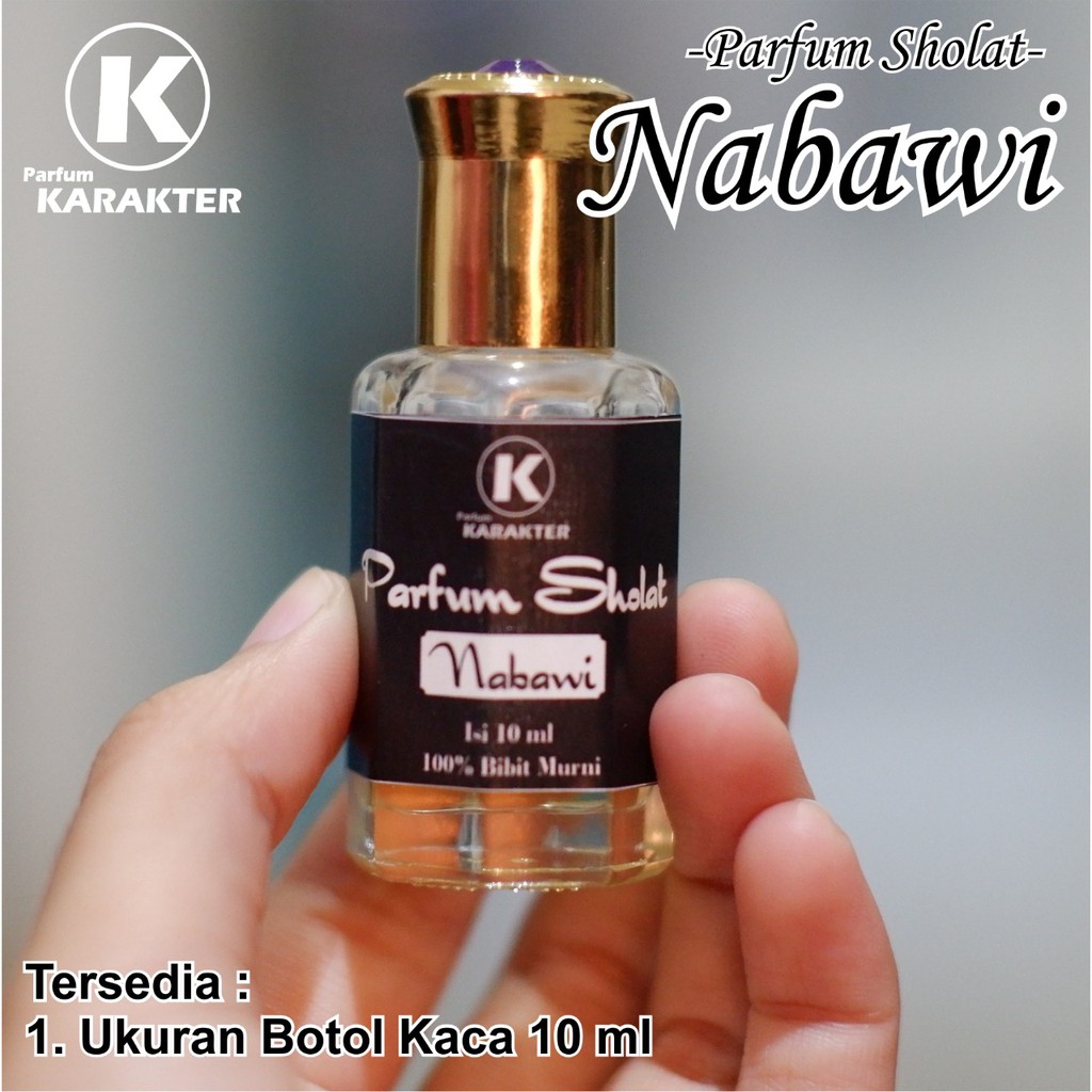 Parfum Sholat Nabawi | Parfum Bibit Murni | Parfum Wangi Arab Kemasan roll 10ml | Bisa Cod