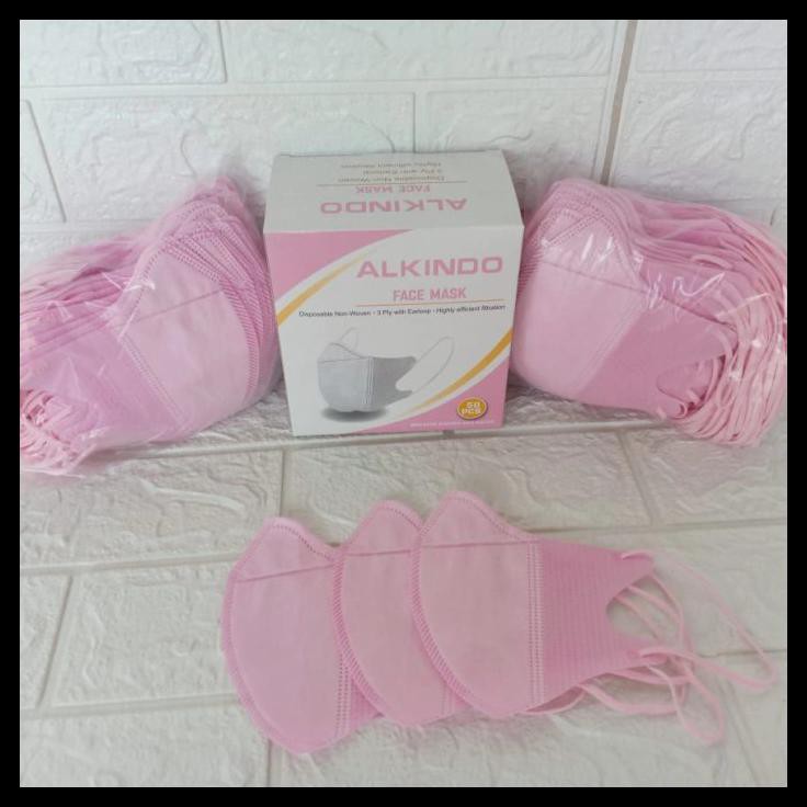 Masker Duckbill Alkindo Newline/Garis Seperti Sensi 1Box 50Pcs