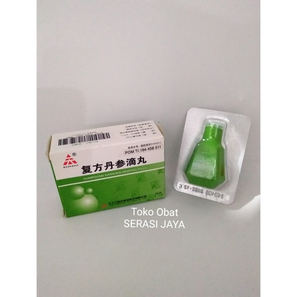 Tasly Compound Danshen Dripping Pill botol 180 Pil Obat Jantung