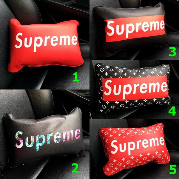 Bantal Sandaran Punggung Jok Mobil SUPR3ME Kulit Sintentis Super Premium