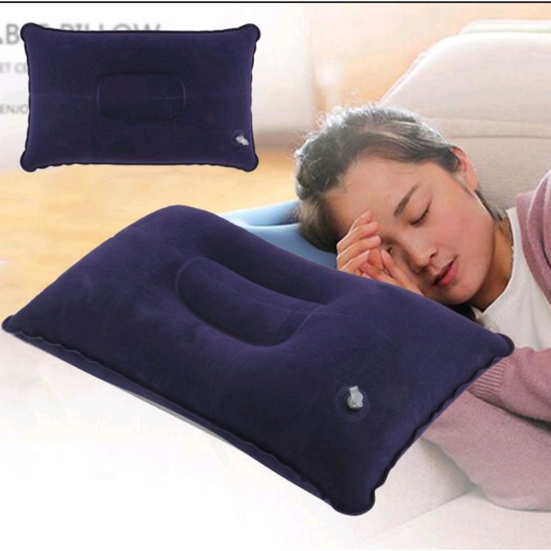 US018 Bantal Angin Kepala Kecil Tiup Untuk Travel / Travel Pillow