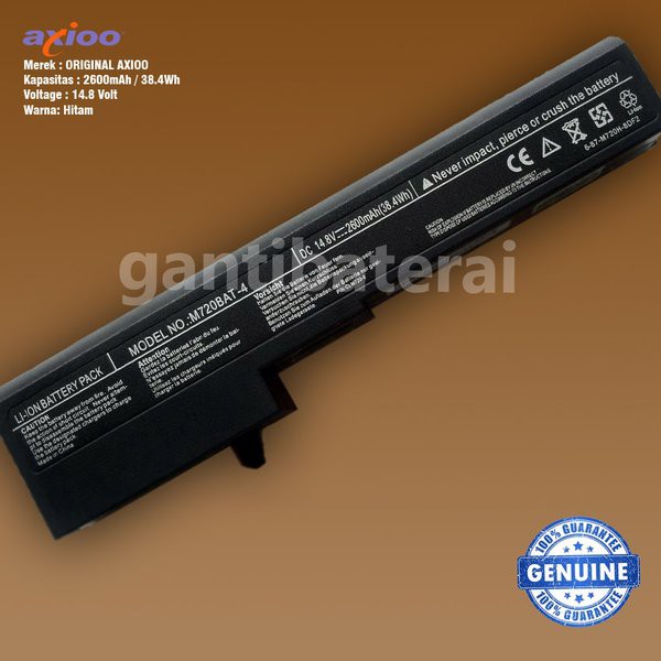 Unik Original Baterai AXIOO MLC M720 M725 ZYREX ADVAN M720BAT-4 M720SBAT-4 Terlaris