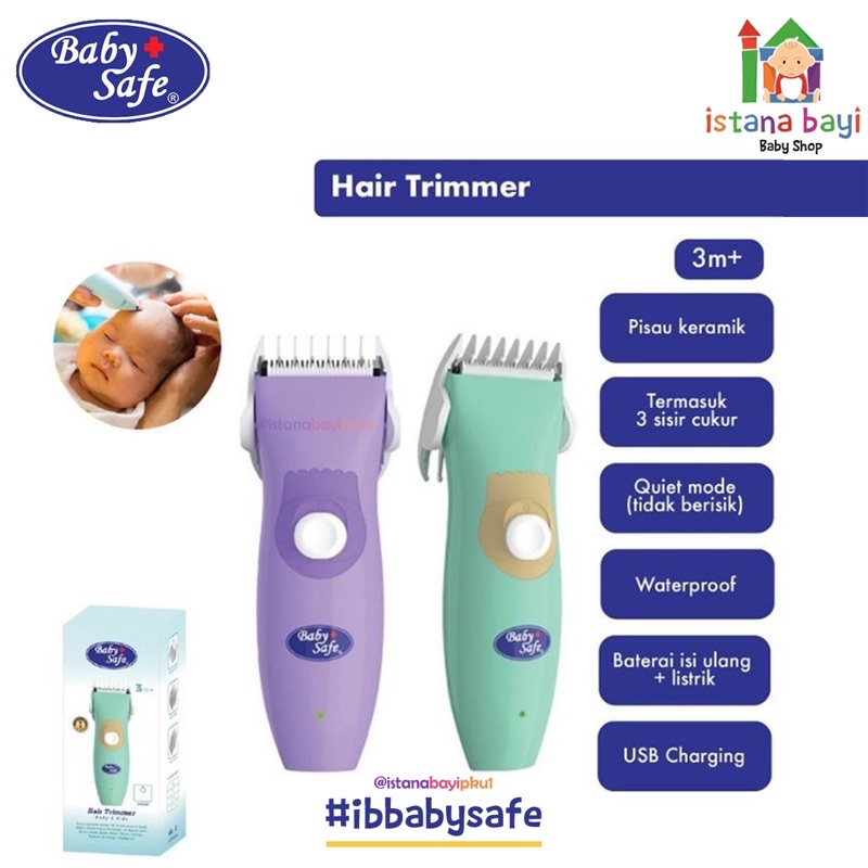 Baby Safe Hair Trimmer HT001 / Alat Cukur Rambut Bayi