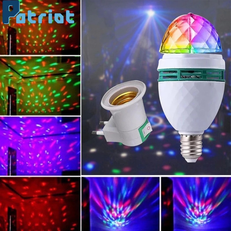 [ LED  E27 Color Stage Lighting Crystal Magic Ball Light Bulb For Shade KTV Bar Disco Party ]