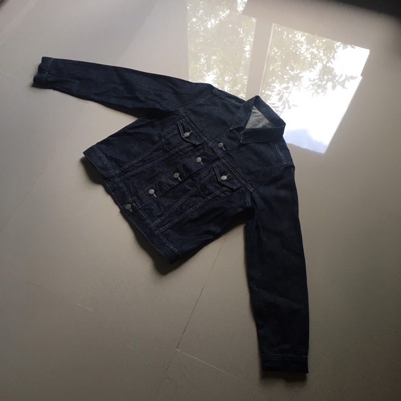 JAKET JEANS UNIQLO SECOND TRUCKER JACKET UNIQLO SECOND UNISEX JAKET JINS UNIQLO SIZE S