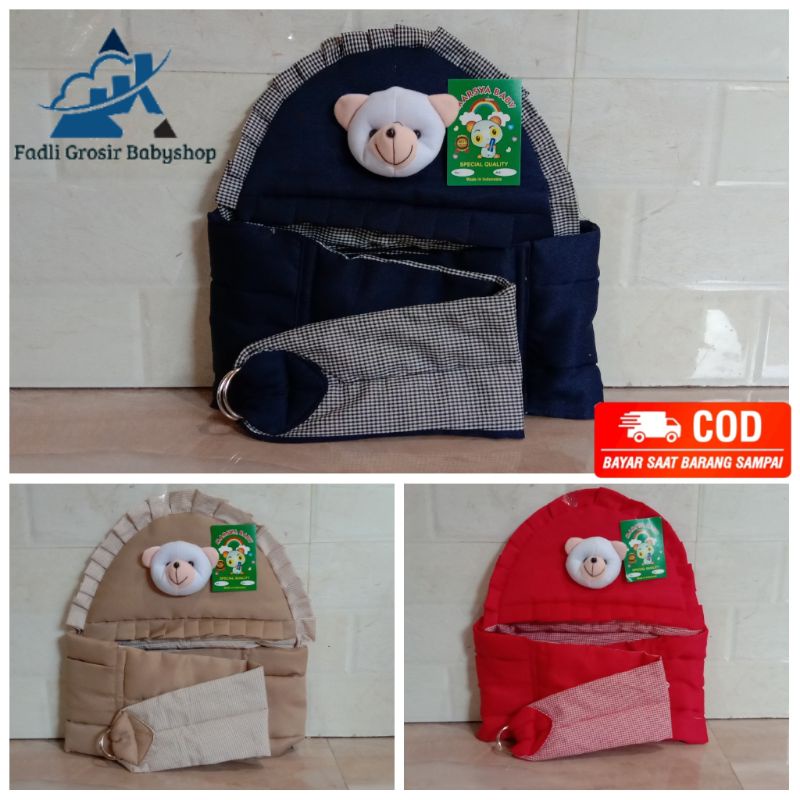 Gendongan Bayi Samping Topi Boneka Beruang