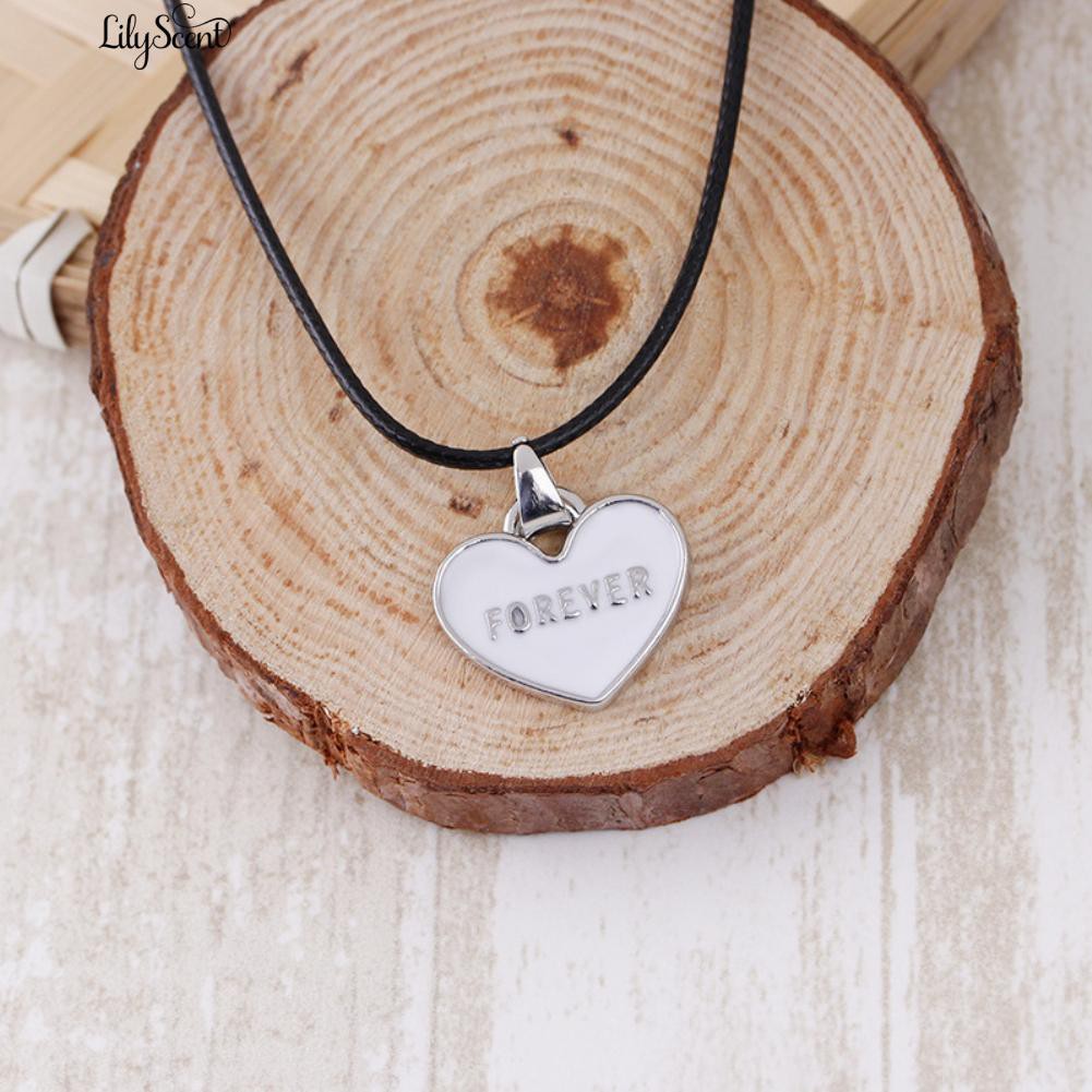 2 Pcs / Set Aku Mencintaimu Selamanya Surat Jantung Pasangan Kalung Valentines Gift