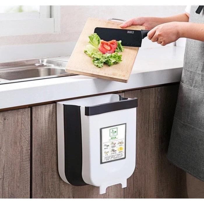 Tempat Sampah Dapur Portable Tempat Sampah Gantung Lipat Serbaguna