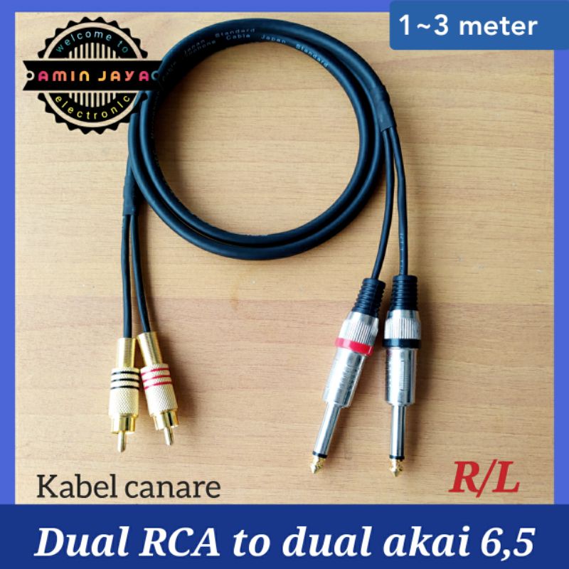 kabel dual jack rca to akai kabel canare japan standard