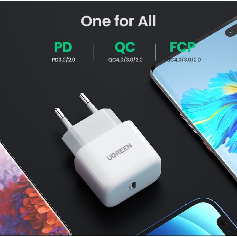 Ugreen Fast Charger iPhone 20w Power Delivery for iPhone 14 13 12 8 11 Pro X XR XS MAX with Cable MFI Fast Charging Original