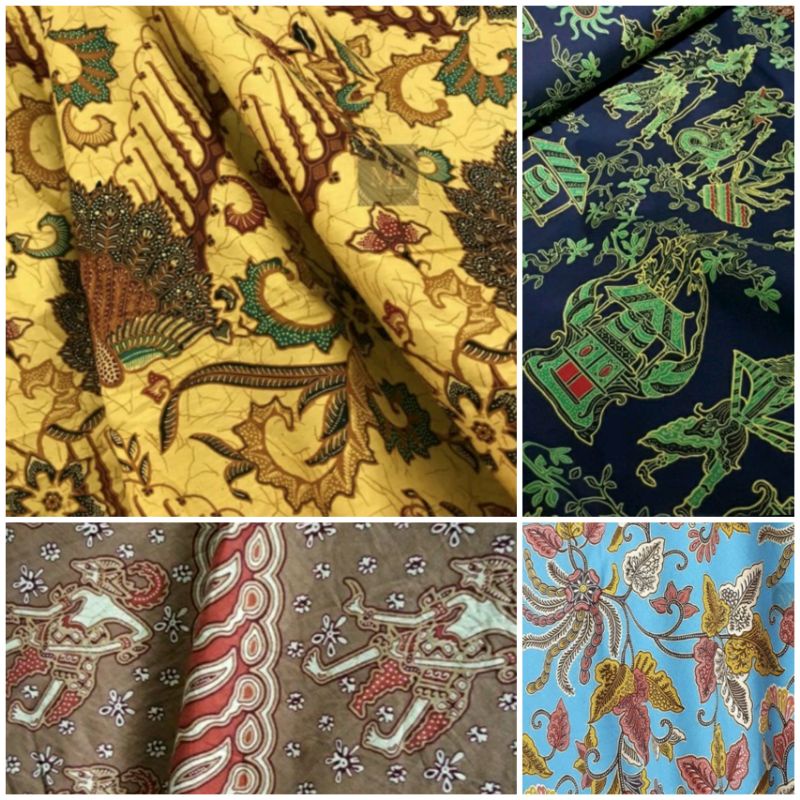 KAIN BATIK KATUN HALUS MOTIF WAYANG SARIMBIT LEBARAN