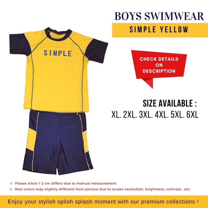 Baju Renang SIMPLE / Pakaian Renang Anak Laki / SWIM WEAR