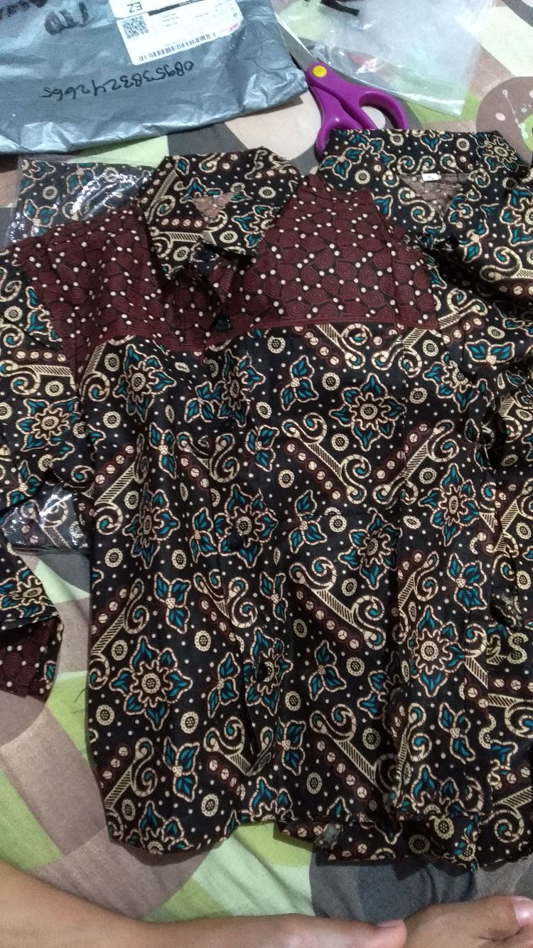 Batik Keluarga,batik Couple Ayah Anak Motif Mataram Coklat