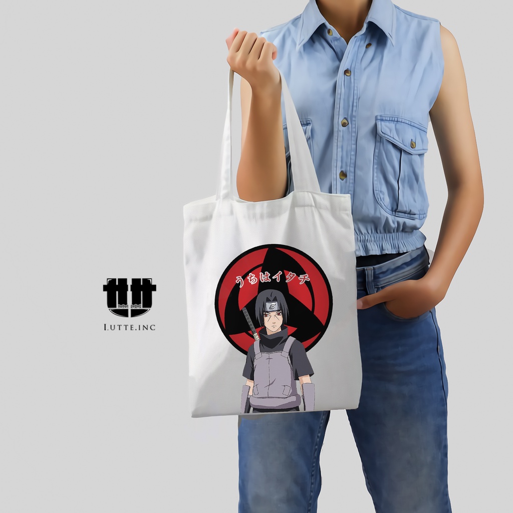 New Itachi Uchiha Tote bag Anime Totebag Kanvas Premium ToteBag Lutte.Inc  ( Naruto Series )