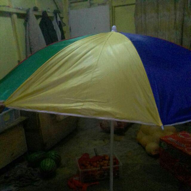 Payung Pantai Warna Pelangi Taman Cafe Tenda Pkl Lapak Jualan Dagang 140cm