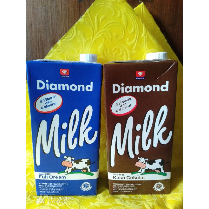 

susu UHT DIAMONd milk kemasan 1 liter