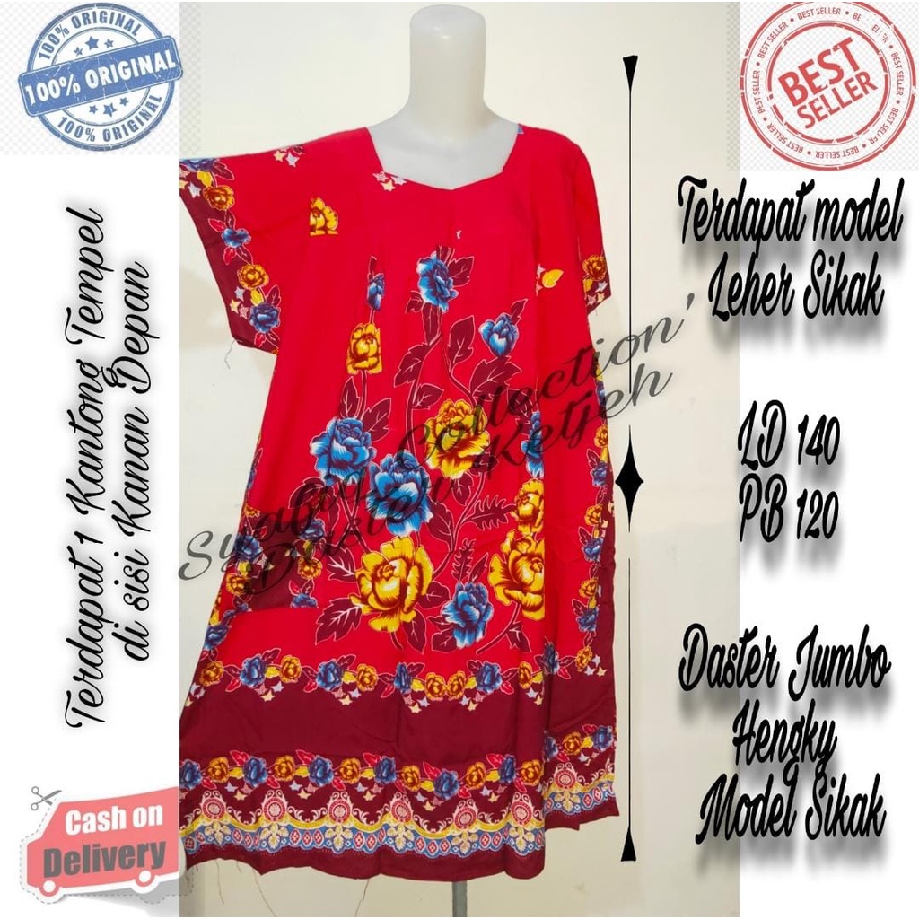 DASTER JUMBO HENGKY MODEL LEHER SIKAK// DASTER JUMBO L5 HENGKY SIKAK// DASTER BATIK JUMBO// DASTER T