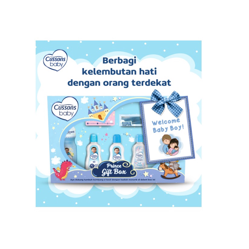 Gift Box Cussons Baby Paket Hampers Isi Perlengkapan Perawatan Bayi/Kado Untuk Bayi Baru Lahir(Newborn)