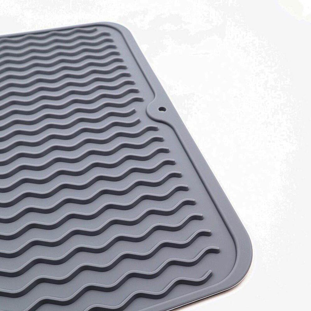 CHOOKYY Silicone Drying Mat Kitchen Wave Draining Pad Tatakan Piring Alas Meja