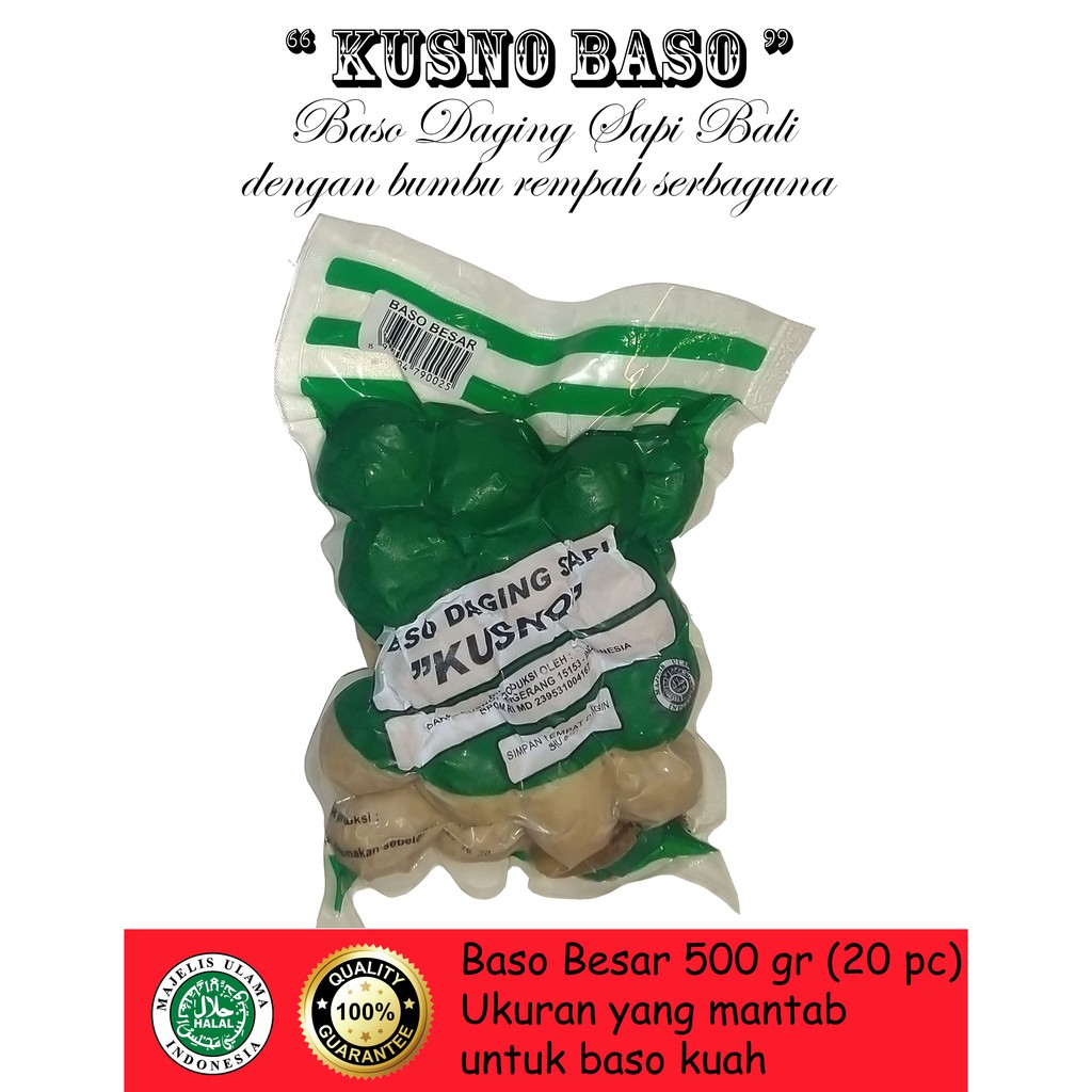 

Kusno Baso Besar Daging Sapi Bali 500 Gram