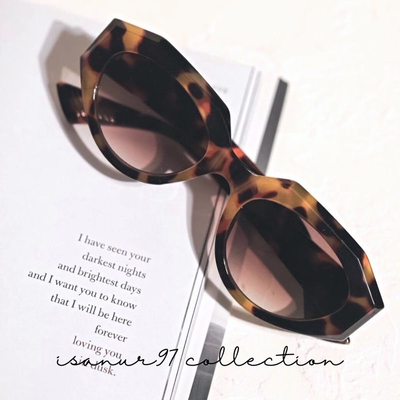 Jolly Sunglasses | Kacamata Leopard Hitam Kacamata Wanita Retro Vintage Kacamata Korean Fashion