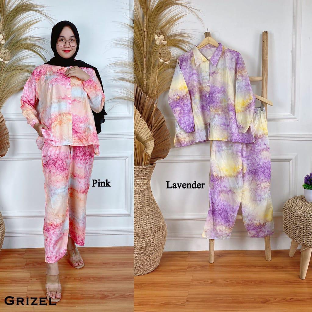 BAJU WANITA ONE SET VIRAL OVERSIZED TIE DYE NOAH/KAYU/GRIZEL