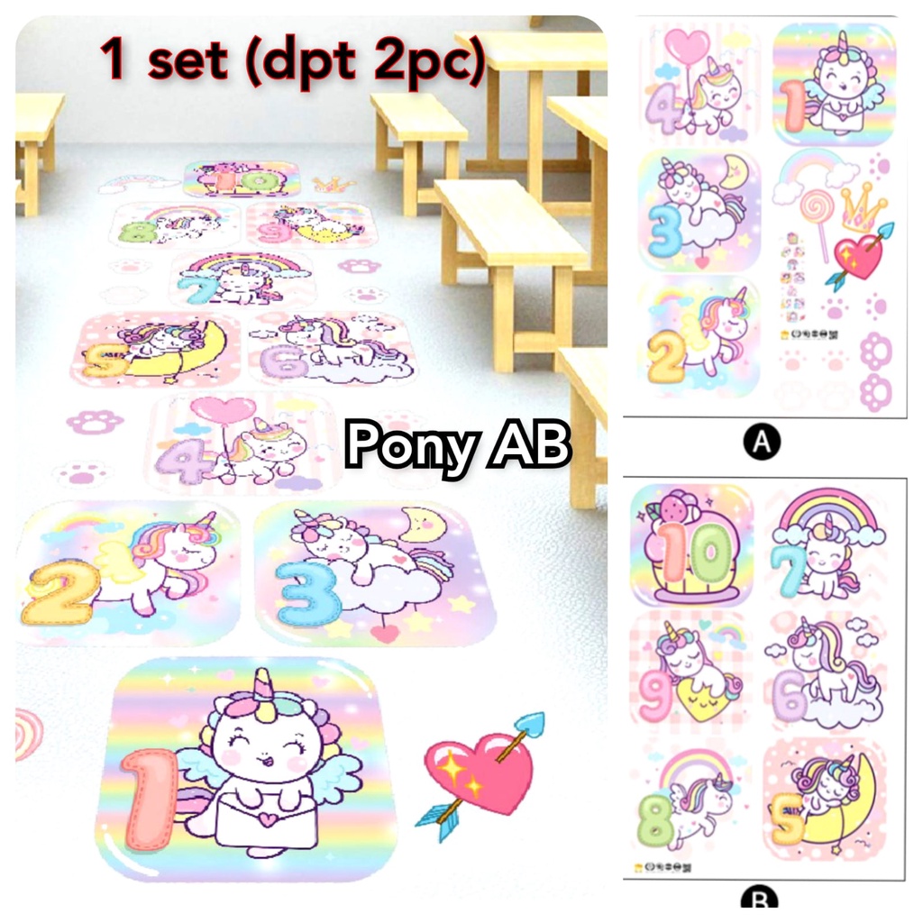 WALL STIKER STIKER DINDING WALLSTICKER WALSTICKER KARTUN KUDA PONY PONI UNICORN DEKORASI KAMAR ANAK