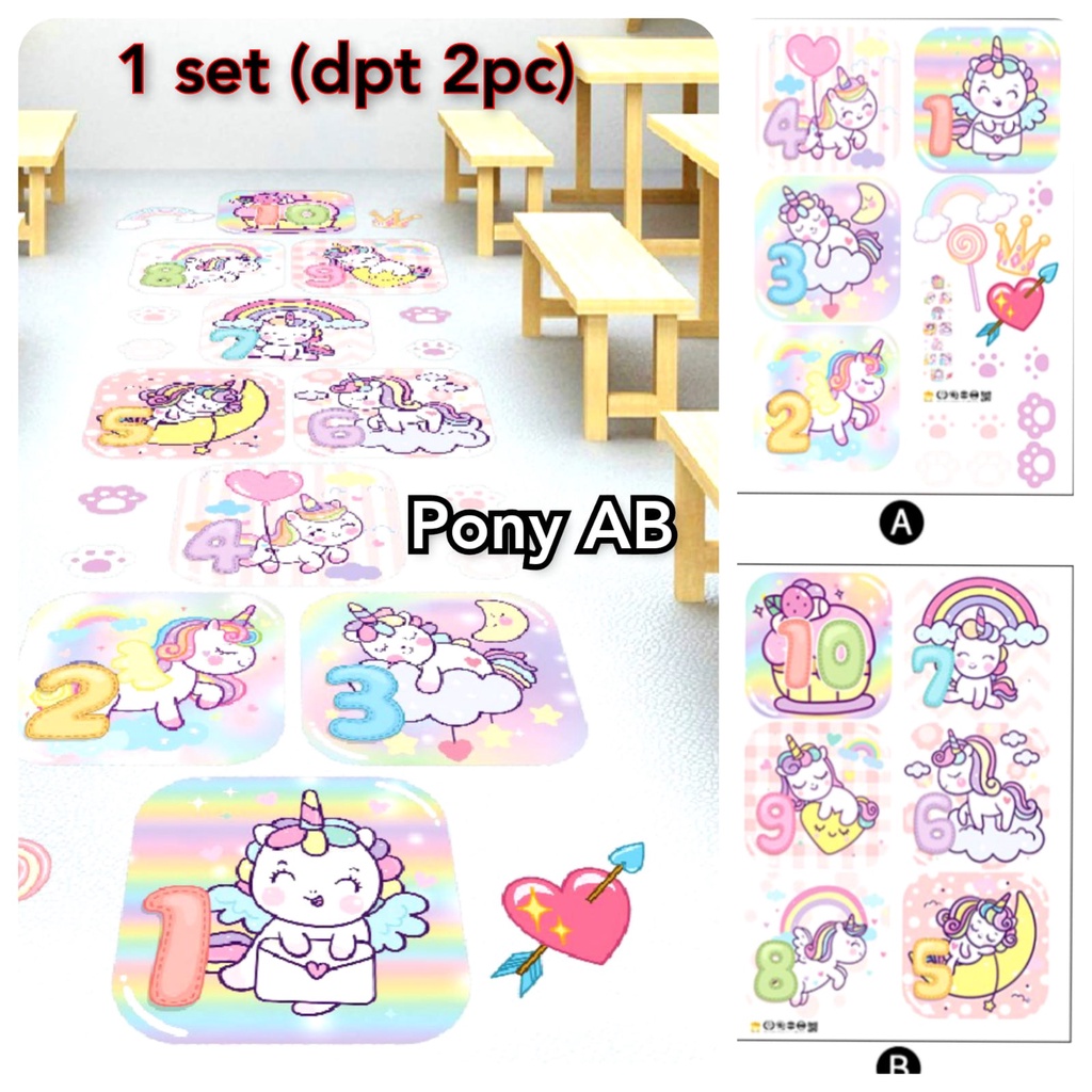 WALL STIKER STIKER DINDING WALLSTICKER WALSTICKER KARTUN KUDA PONY PONI UNICORN DEKORASI KAMAR ANAK