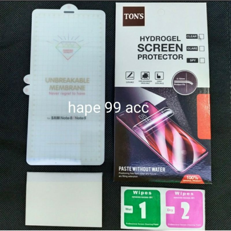 Samsung Note 8 Note 9 anti gores hydrogel clear screen protector