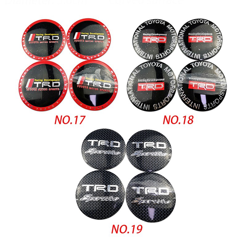 4pcs Stiker Emblem/Badge Tulisan Night Knight 56mm Untuk Mobil Toyota Trd Vxr