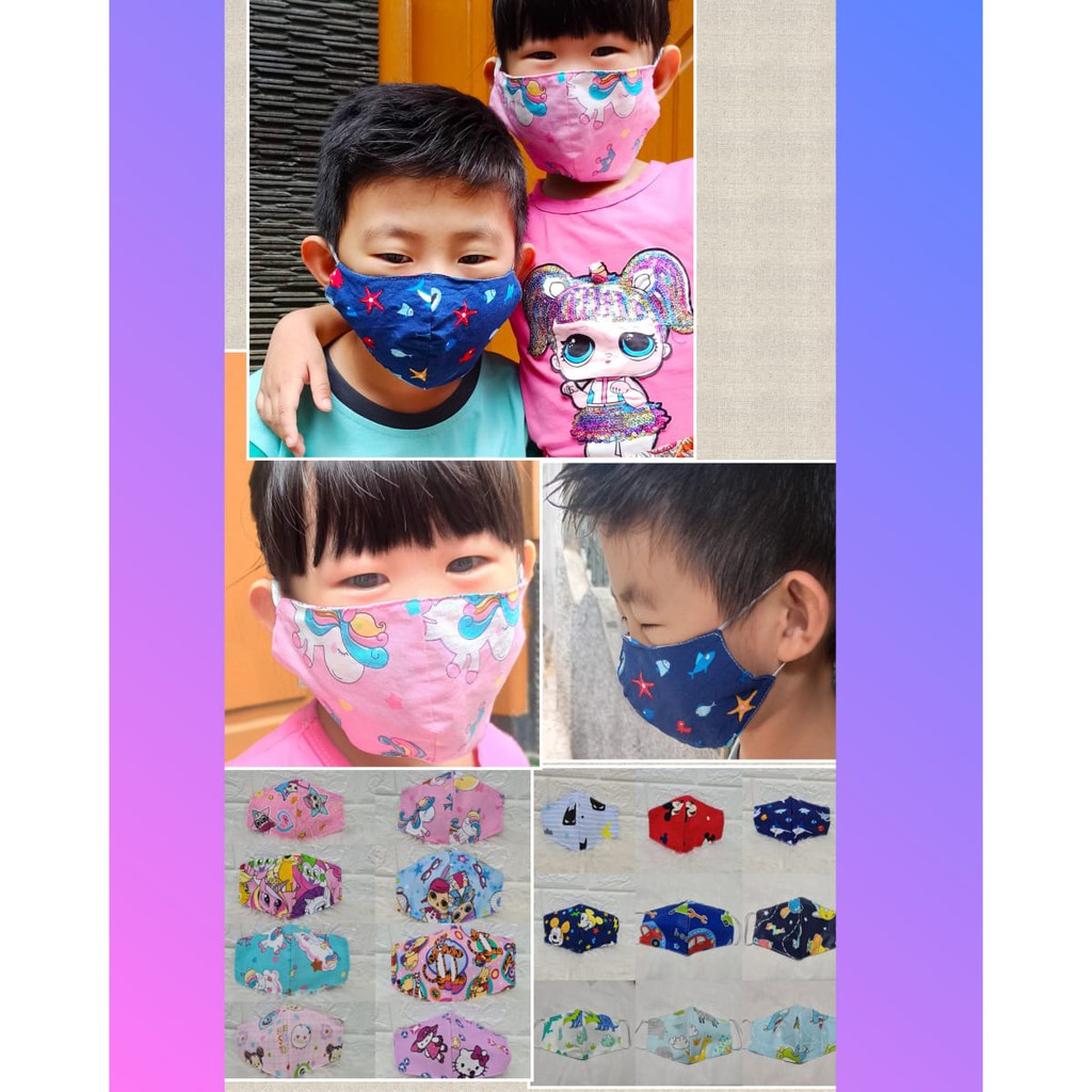  MASKER  KAIN 2PLY ANAK  ANAK  Shopee  Indonesia