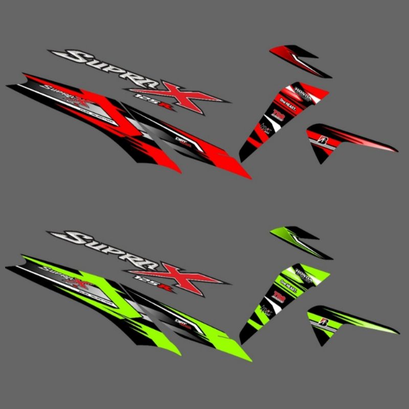 Striping Supra X 125 Fi New 2015 2016 2017 2018 2019 2020 2021 Variasi Sticker Motor Skotlet Stiker