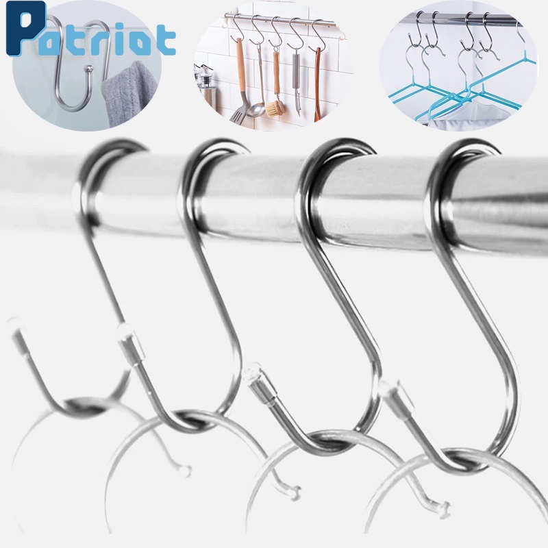 Creative Stainless Steel Double S Shape Hooks / Multifunction Door Storage Heavy Duty Hanging Hanger for Bathroom Kitchen Organizer